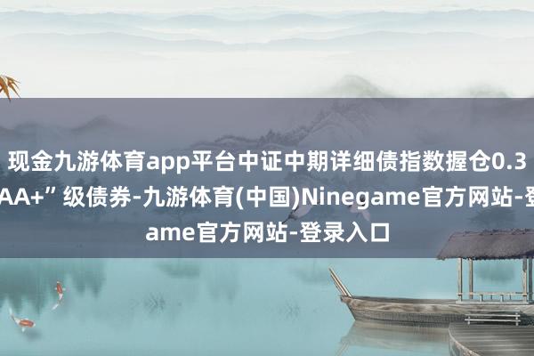 现金九游体育app平台中证中期详细债指数握仓0.36%为“AA+”级债券-九游体育(中国)Ninegame官方网站-登录入口