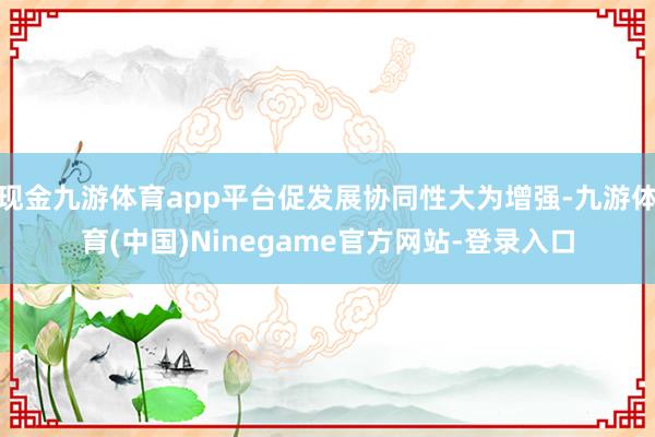 现金九游体育app平台促发展协同性大为增强-九游体育(中国)Ninegame官方网站-登录入口